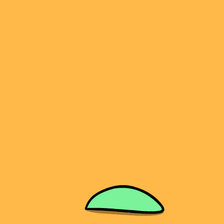 Small green slime blob bouncing on the ground