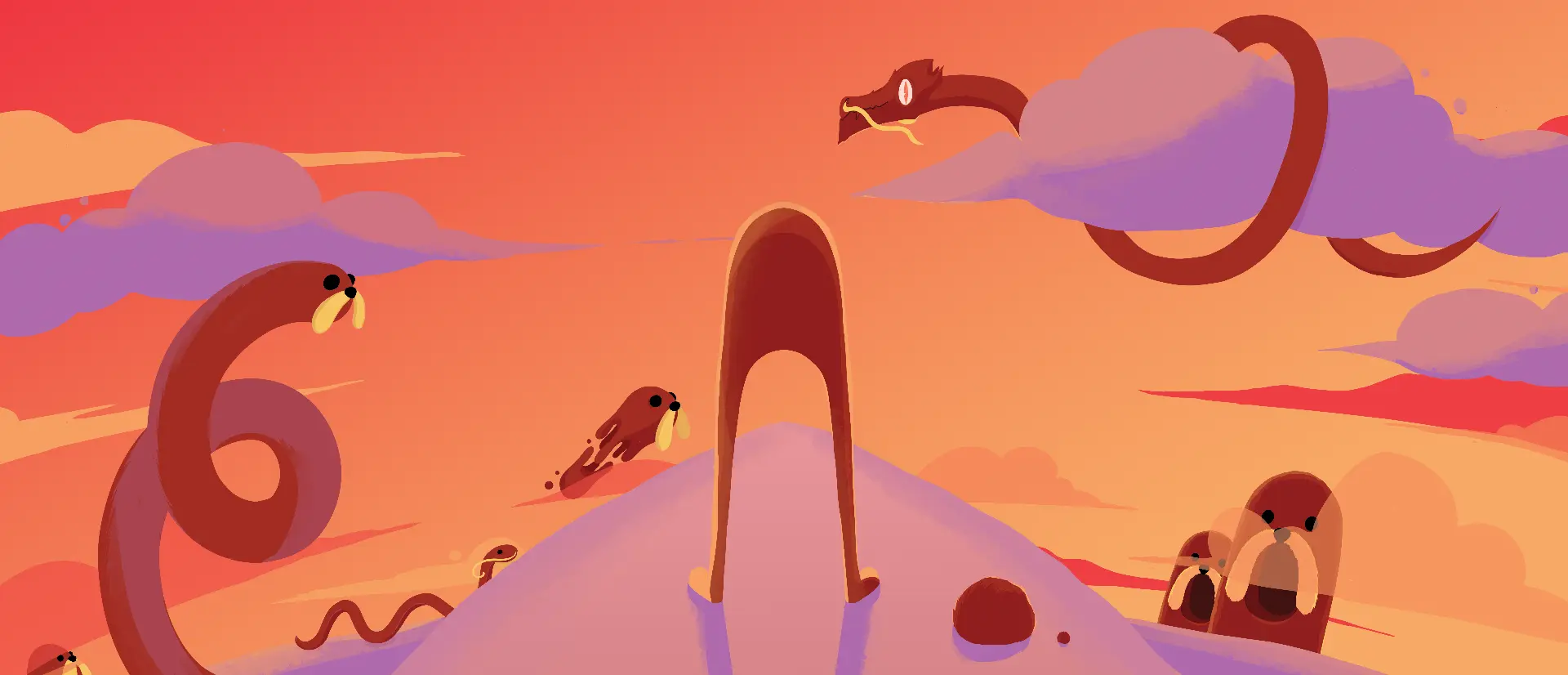 Wide poster illustration